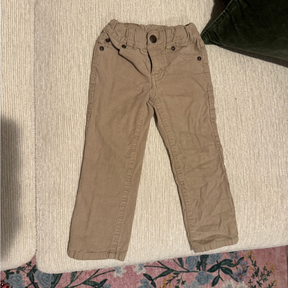 Janie and Jack Light Brown Corduroy Pants